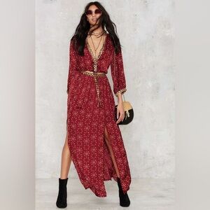 Nasty Gal x Native Rose crystal Grids maxi skirt, medium